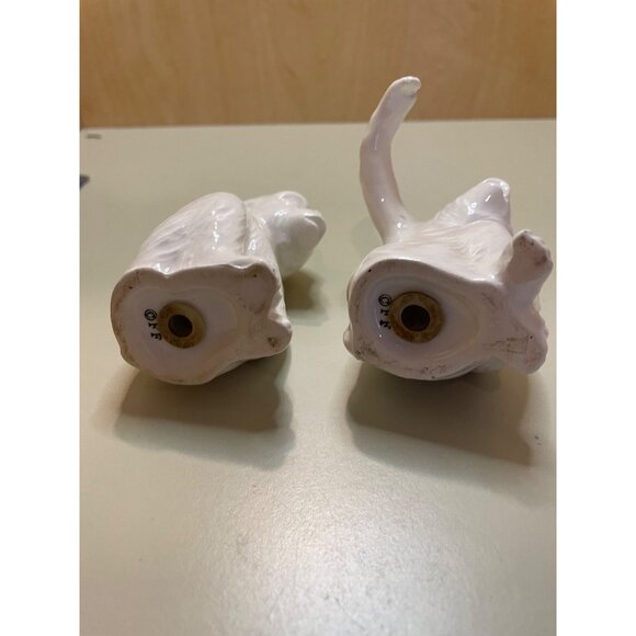 Vintage Fitz & Floyd Monkey Shine Salt & Pepper Shakers Japan Hug White - Picture 6 of 8